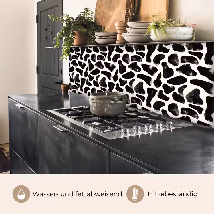 Dierenpatroon - Vlekken - Zwart - Wit keuken achterwand 2 middel 871 -usp_DE