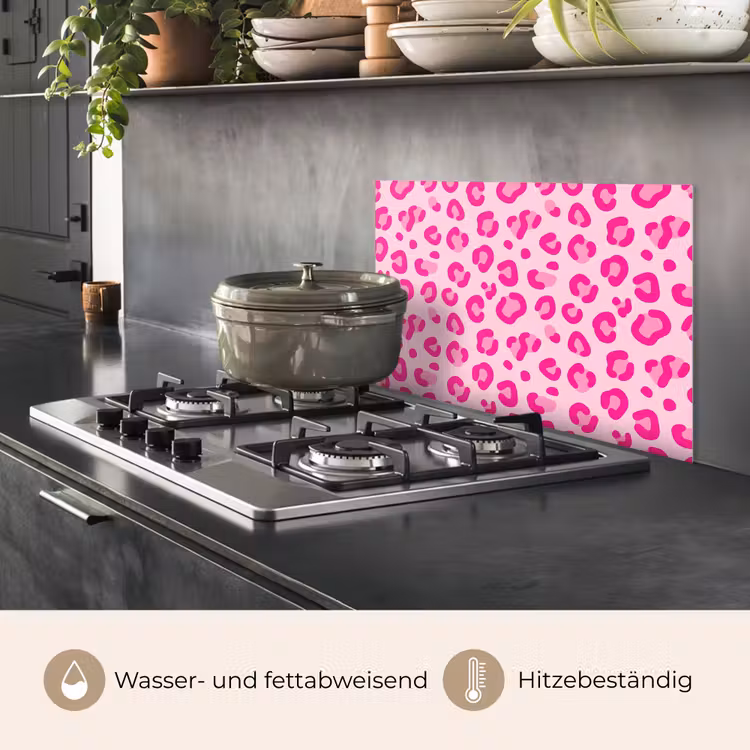 Dierenprint - Patroon - Abstract - Modern - Roze keuken achterwand spatscherm klein -usp_DE