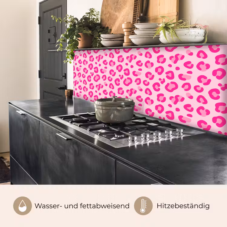 Dierenprint - Patroon - Abstract - Modern - Roze keuken achterwand 2 middel -usp_DE