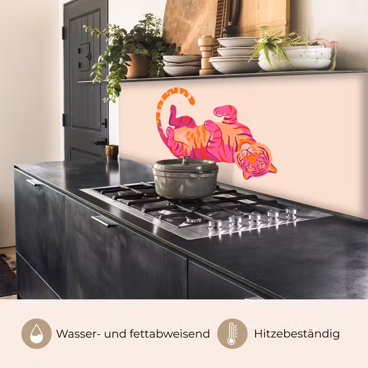 Tijger - Roze - Oranje keuken achterwand 2 middel -usp_DE