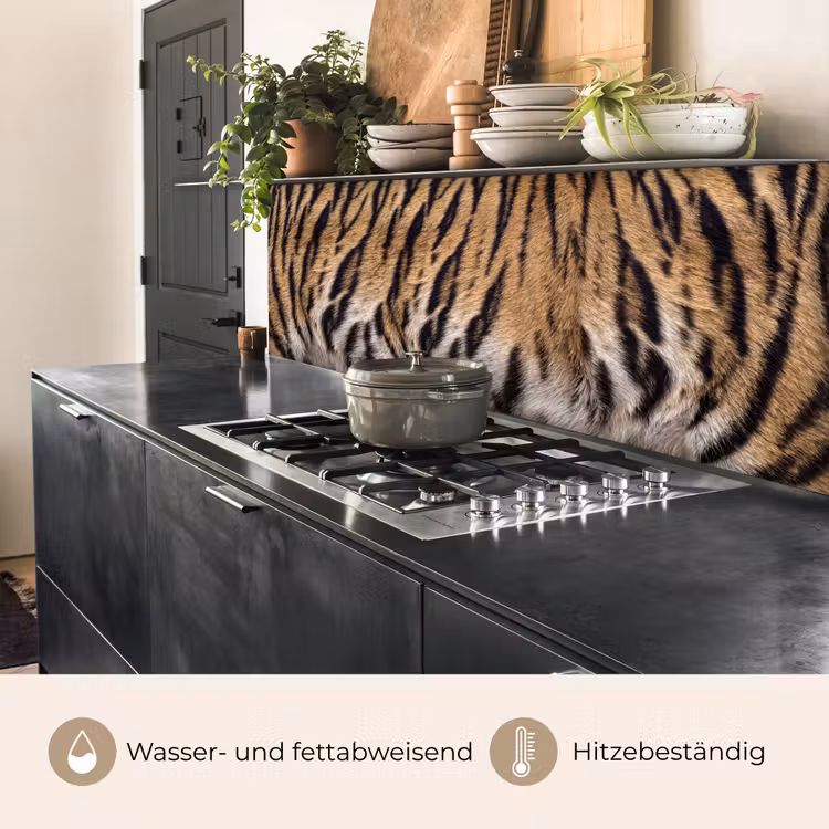 Tijgervacht - Klassiek - Zwart keuken achterwand 2 middel -usp_DE