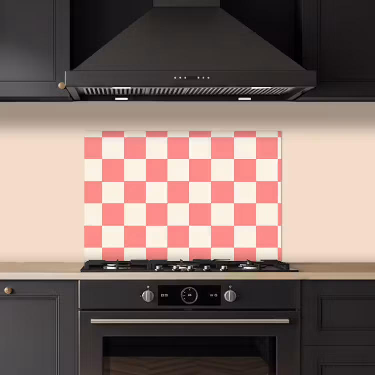 Traditioneel - Patroon - Roze keuken achterwand spatscherm klein 900 -sfeer1