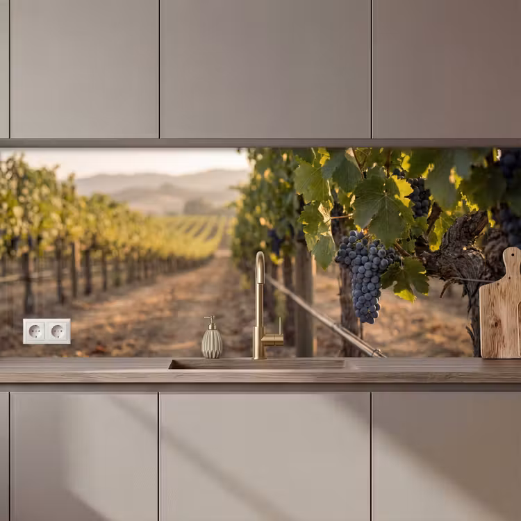 Druiven - Wijngaard - Zonlicht keuken achterwand 2 middel zz_3dshopping