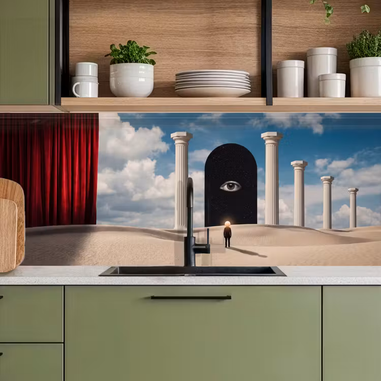 Küchenrückwand - Traum – Wüste – Auge - Droom - Woestijn - Oog keuken achterwand 2 middel