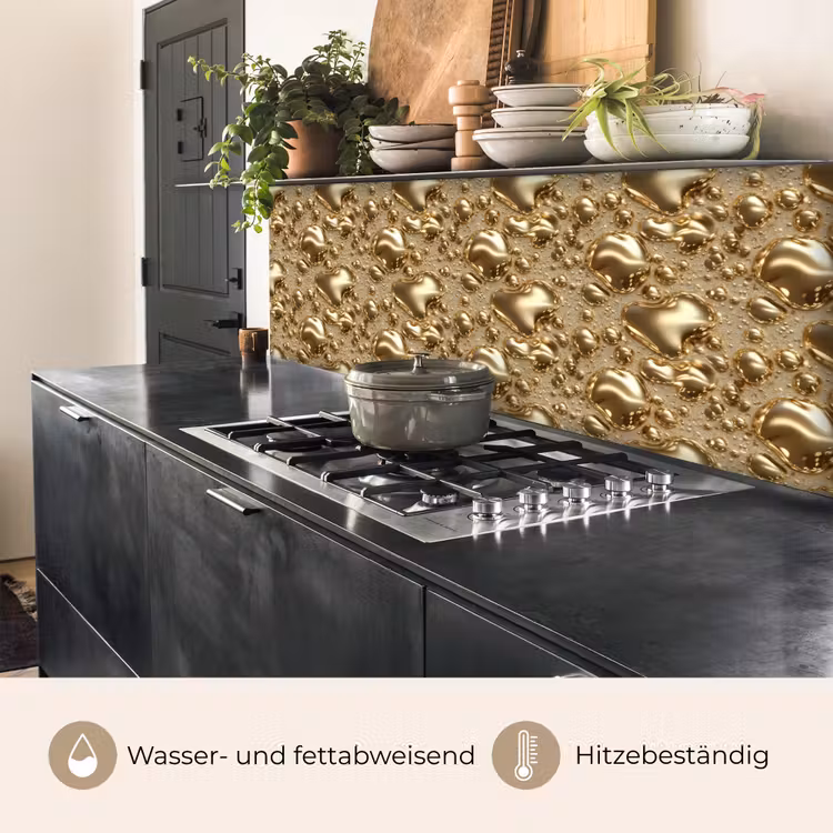 Druppels - Organisch - Goud keuken achterwand 2 middel 871 -usp_DE