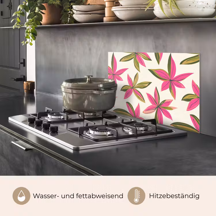 Tropisch - Bloem - Roze keuken achterwand spatscherm klein 900 -usp_DE