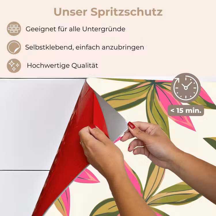 Tropisch - Bloem - Roze keuken achterwand spatscherm klein 900 -spatscherm_DE