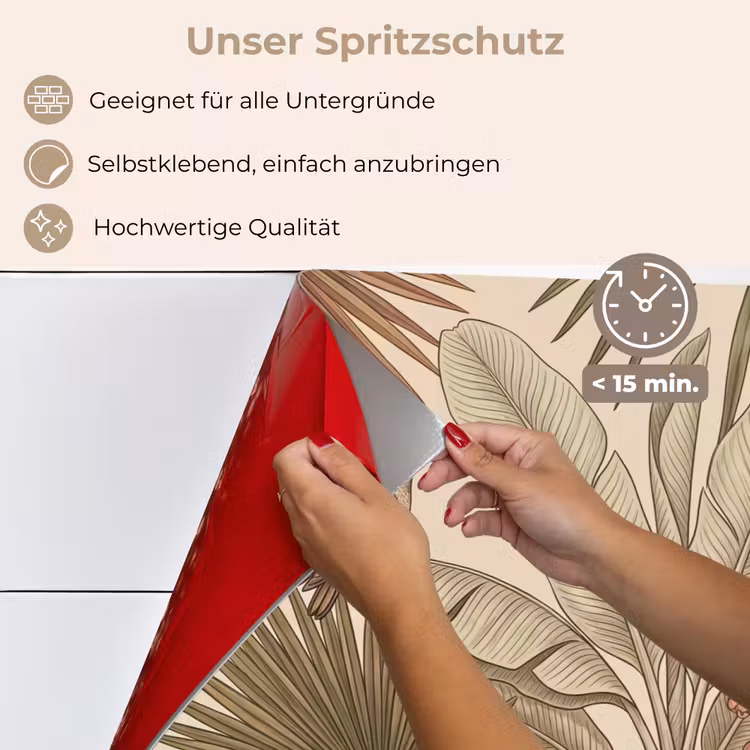 Tropisch - Vogels - Beige keuken achterwand spatscherm klein -spatscherm_DE