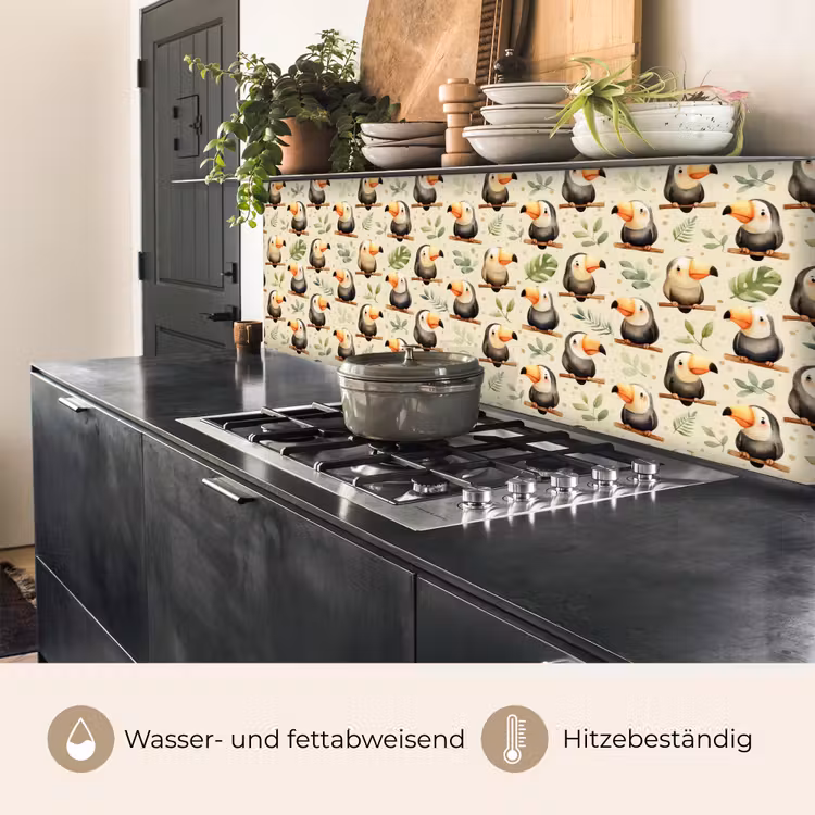 Toekans - Exotisch - Kleurrijk keuken achterwand 2 middel 871 -usp_DE