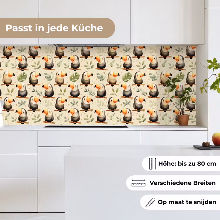 Toekans - Exotisch - Kleurrijk keuken achterwand 2 middel 871 -sfeer4_DE