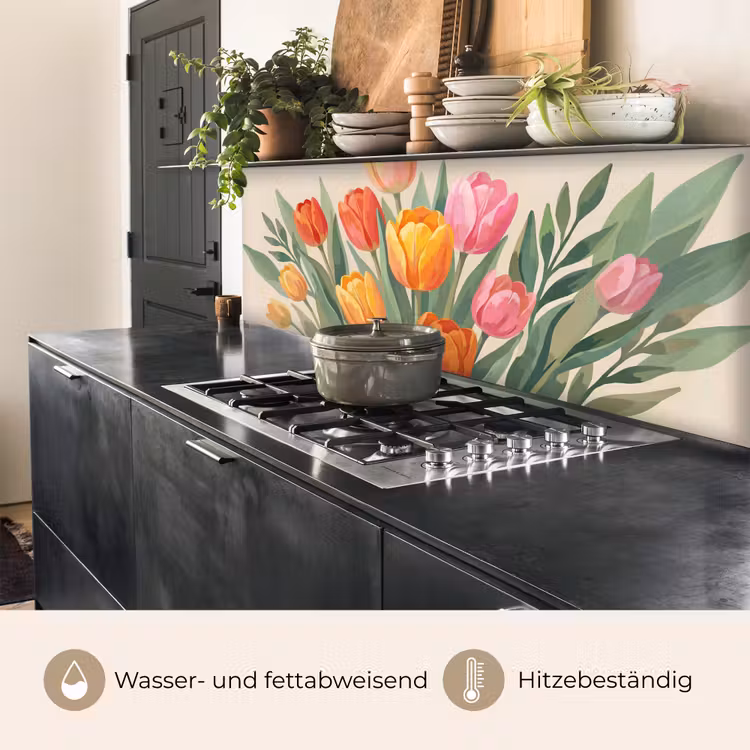 Tulpen - Abstract - Kleurrijk keuken achterwand 2 middel -usp_DE