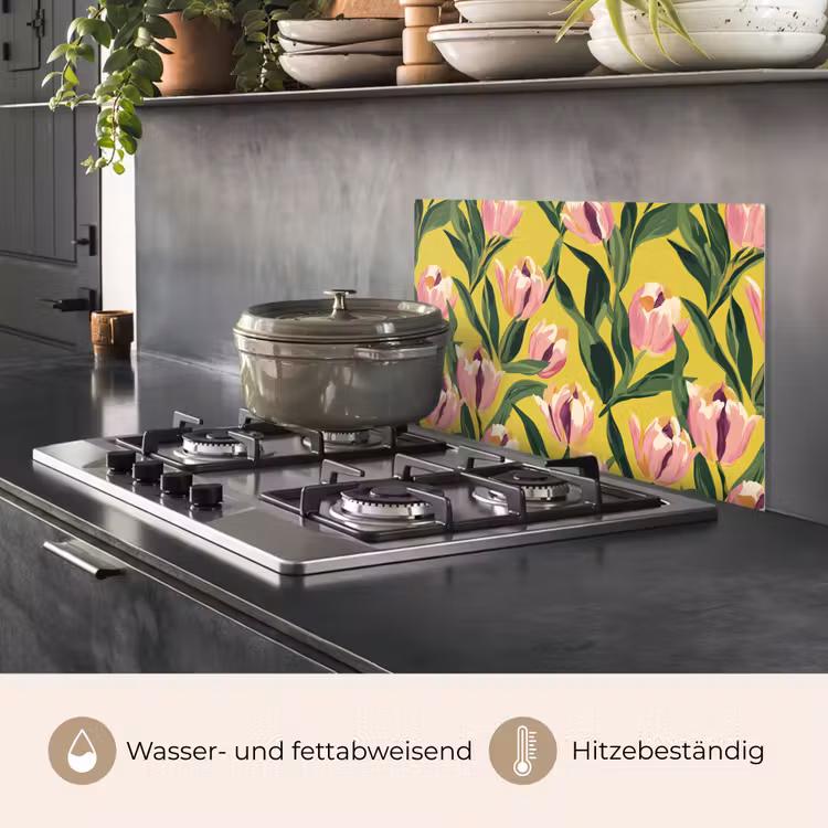 Tulpen - Botanisch - Geel keuken achterwand spatscherm klein 900 -usp_DE