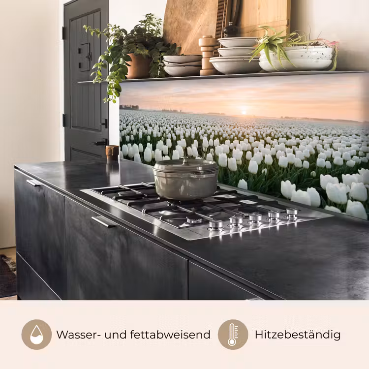Tulpen - Landschap - Wit keuken achterwand 2 middel -usp_DE