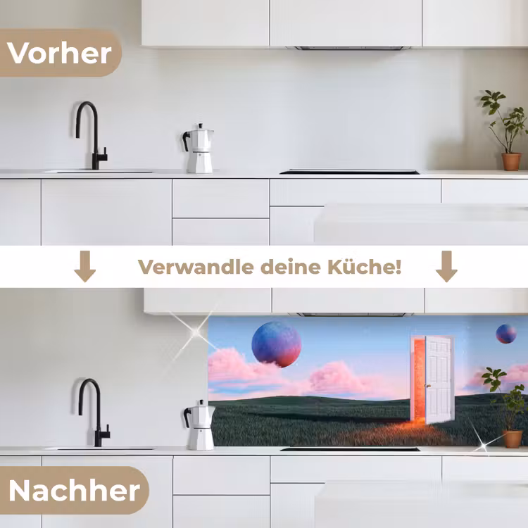 Küchenrückwand - Tür – Fantasie – Raum - Deur - Fantasie - Ruimte keuken achterwand 2 middel
