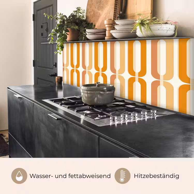 U-vorm - Retro - Oranje keuken achterwand 2 middel 871 -usp_DE