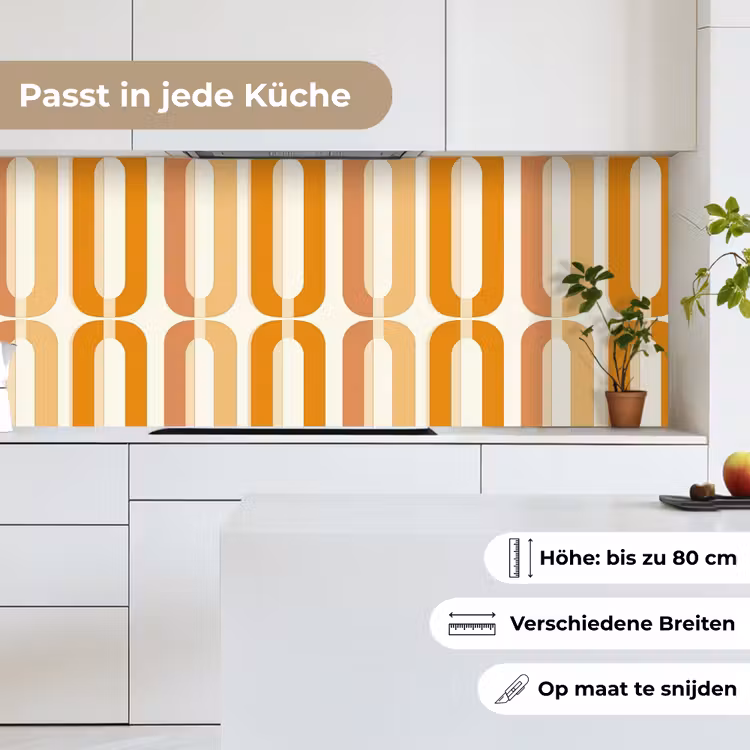 U-vorm - Retro - Oranje keuken achterwand 2 middel 871 -sfeer4_DE