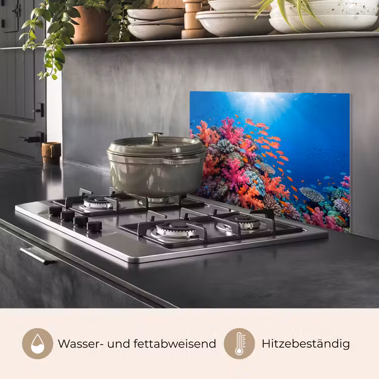 Onderwater - Koraalrif - Vissen - Oceaan - Natuur keuken achterwand spatscherm klein -usp_DE