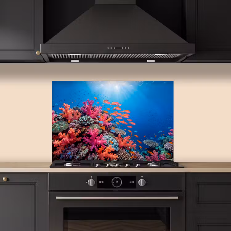 Onderwater - Koraalrif - Vissen - Oceaan - Natuur keuken achterwand spatscherm klein -sfeer1