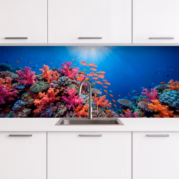 Onderwater - Koraalrif - Vissen - Oceaan - Natuur keuken achterwand 2 middel -3d