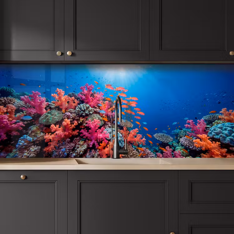 Onderwater - Koraalrif - Vissen - Oceaan - Natuur keuken achterwand 2 middel -sfeer1