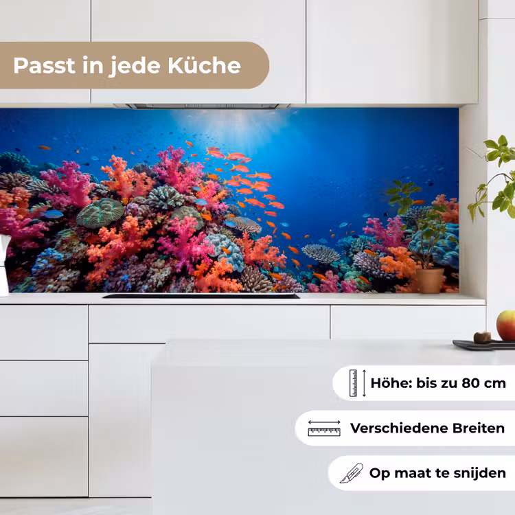Onderwater - Koraalrif - Vissen - Oceaan - Natuur keuken achterwand 2 middel -sfeer4_DE