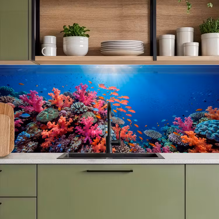 Onderwater - Koraalrif - Vissen - Oceaan - Natuur keuken achterwand 2 middel -sfeer3