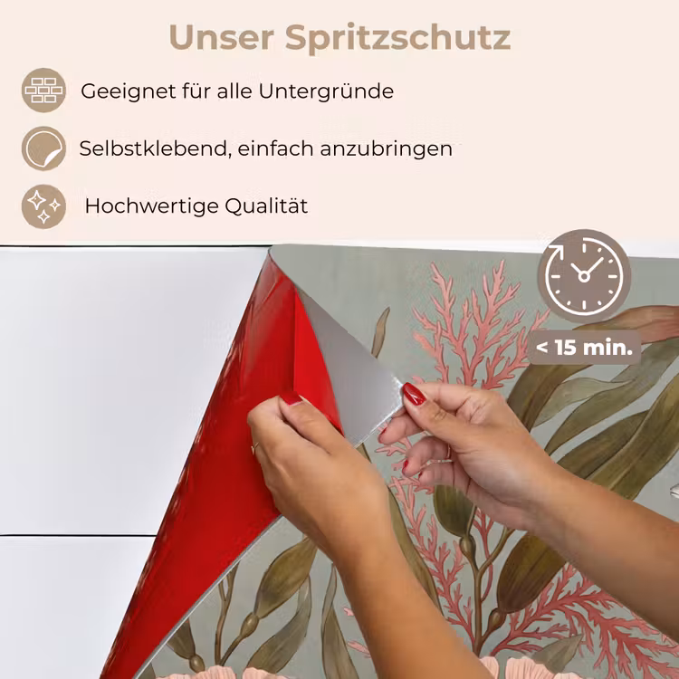 Onderwater - Planten - Vis - Vintage - Groen keuken achterwand spatscherm klein -spatscherm_DE
