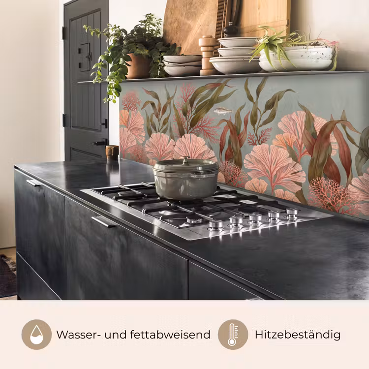 Onderwater - Planten - Vis - Vintage - Groen keuken achterwand 2 middel -usp_DE