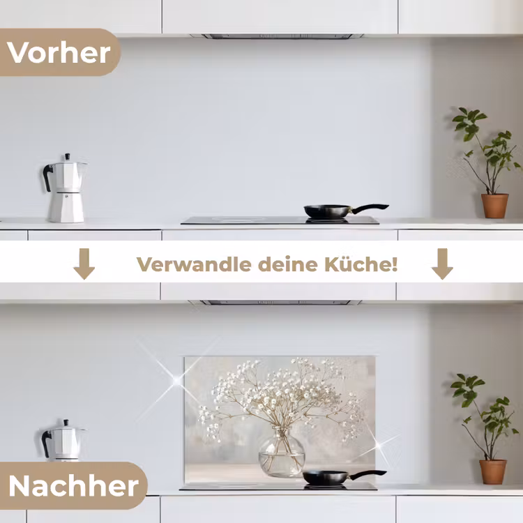 Vaas - Gipskruid - Wit keuken achterwand spatscherm klein -voor_na_DE