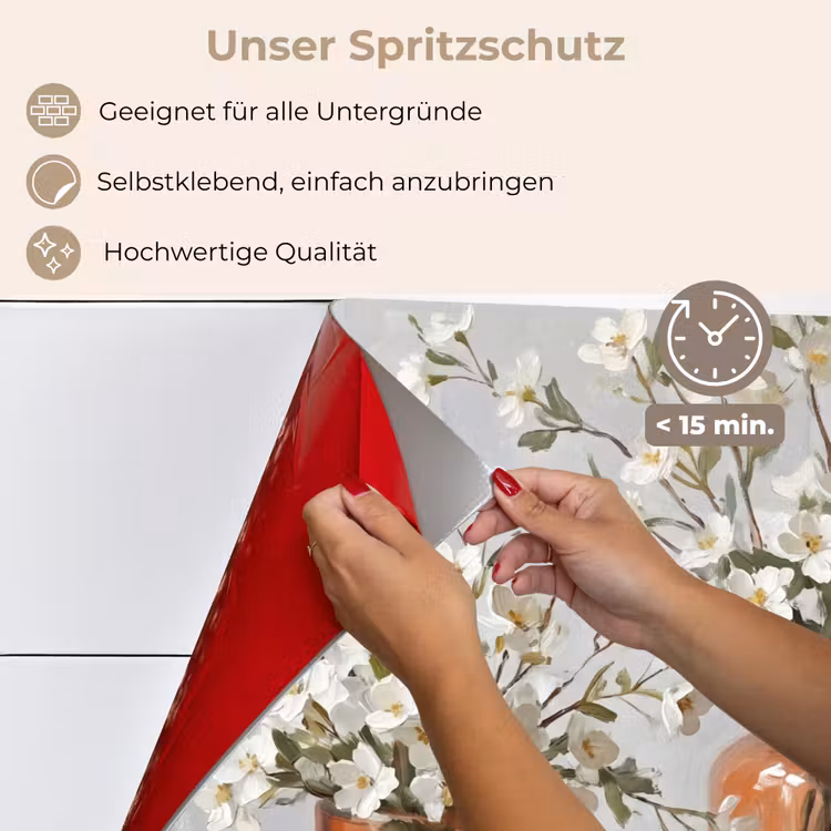 Vazen - Bloemen - Oranje keuken achterwand spatscherm klein -spatscherm_DE