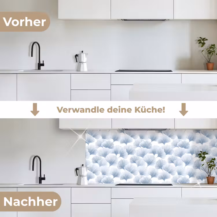 Waaier - Modern - Blauw keuken achterwand 2 middel 871 -voor-na_DE