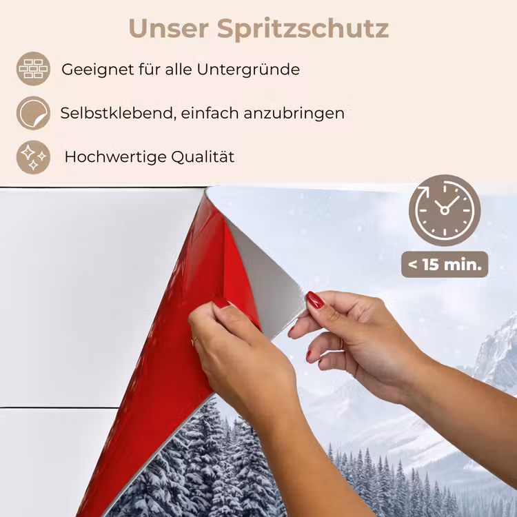 Sneeuwlandschap - Bergen - Rivier - Winter keuken achterwand spatscherm klein -spatscherm_DE