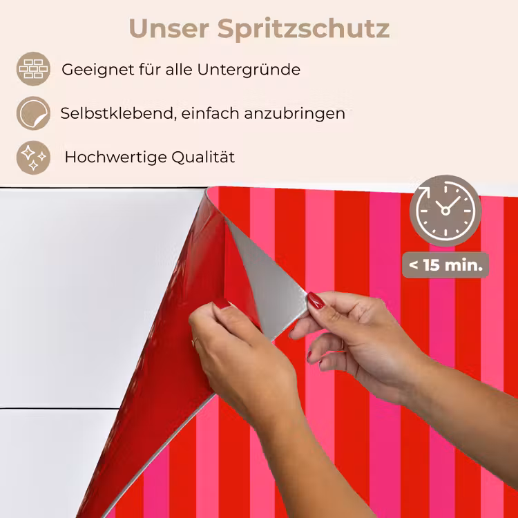 Verticaal - Strepen - Roze keuken achterwand spatscherm klein 900 -spatscherm_DE