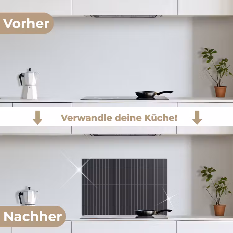Verticaal - Wandtegel - Donkergrijs keuken achterwand spatscherm klein 900 -voor_na_DE