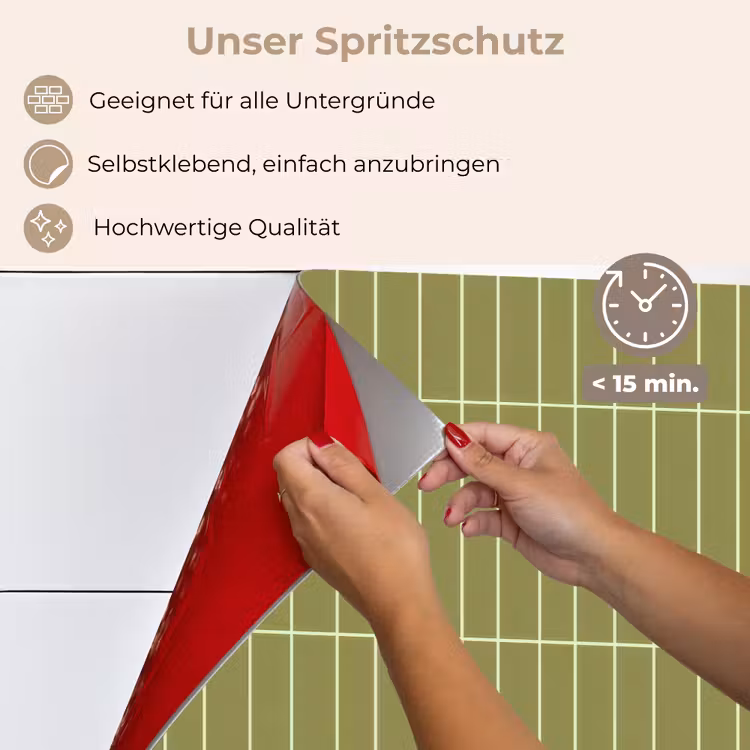 Verticaal - Wandtegel - Olijfgroen keuken achterwand spatscherm klein 900 -spatscherm_DE