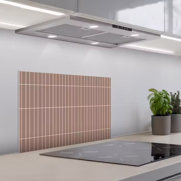 Verticaal - Wandtegel - Terracotta keuken achterwand spatscherm klein 900 -3d_schuin