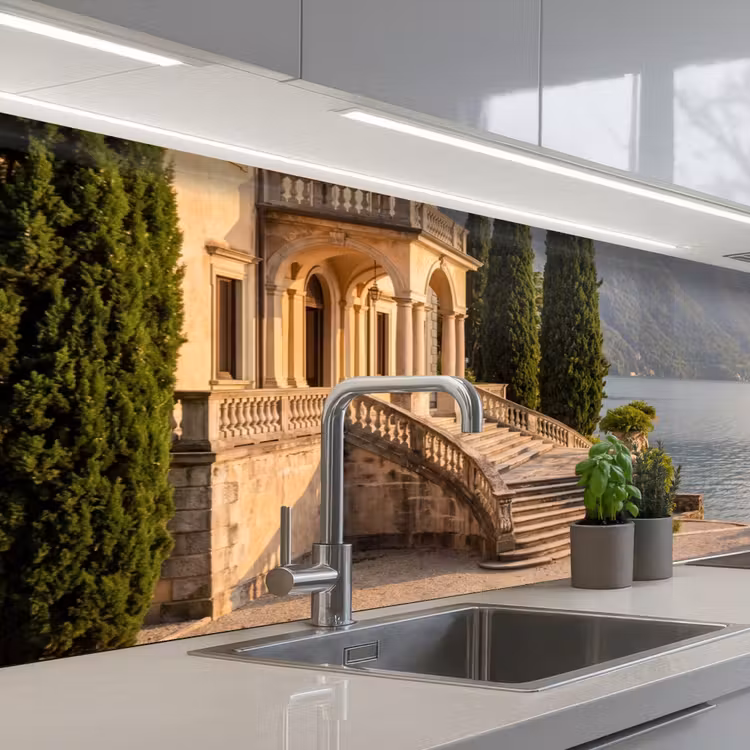 Küchenrückwand - Villa – Wasser – Treppen - Villa - water -trappen keuken achterwand 2 middel