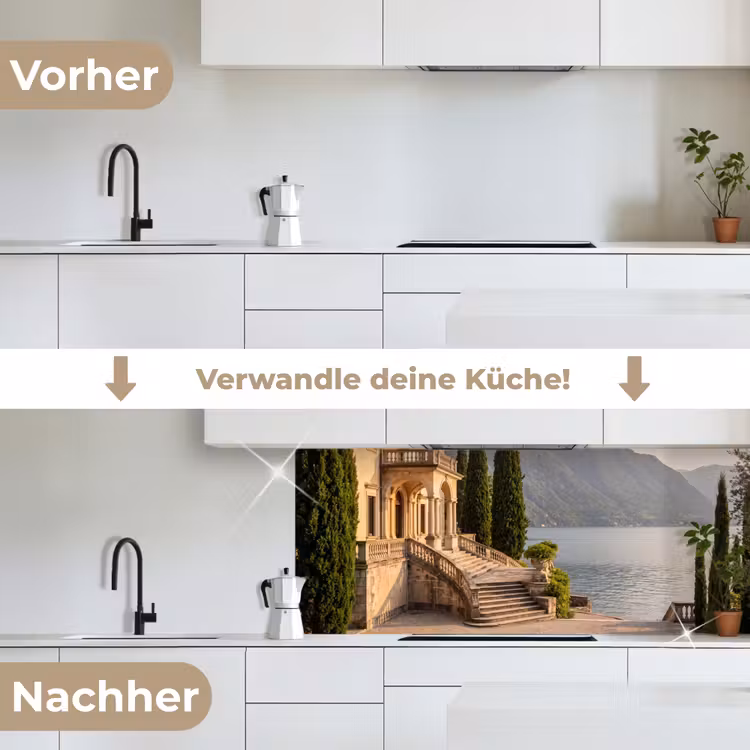Küchenrückwand - Villa – Wasser – Treppen - Villa - water -trappen keuken achterwand 2 middel