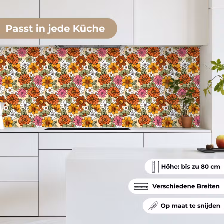 Vintage - Bloemen - Patronen keuken achterwand 2 middel 871 -sfeer4_DE