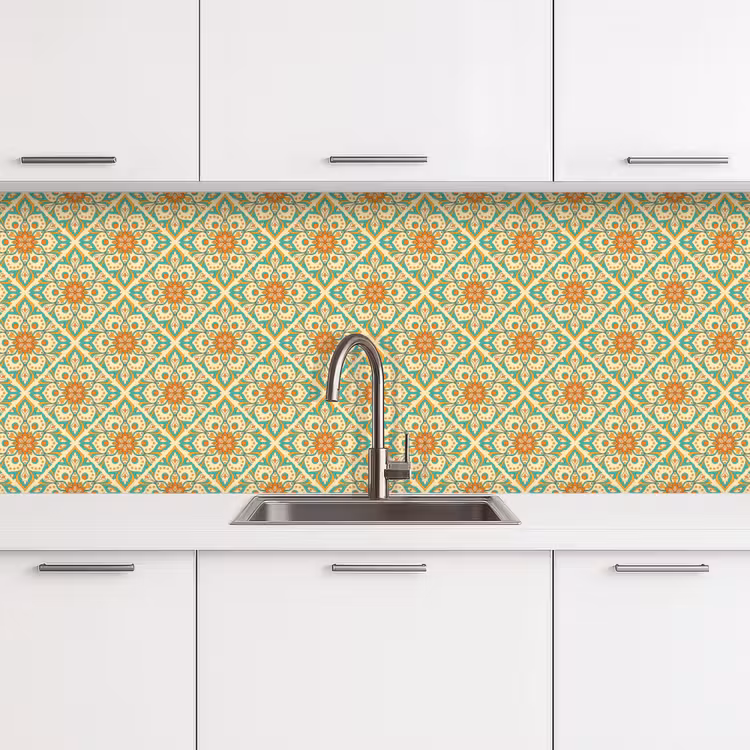 Vintage - Bohemian - Patronen - Mandala keuken achterwand 2 middel 871 -3d