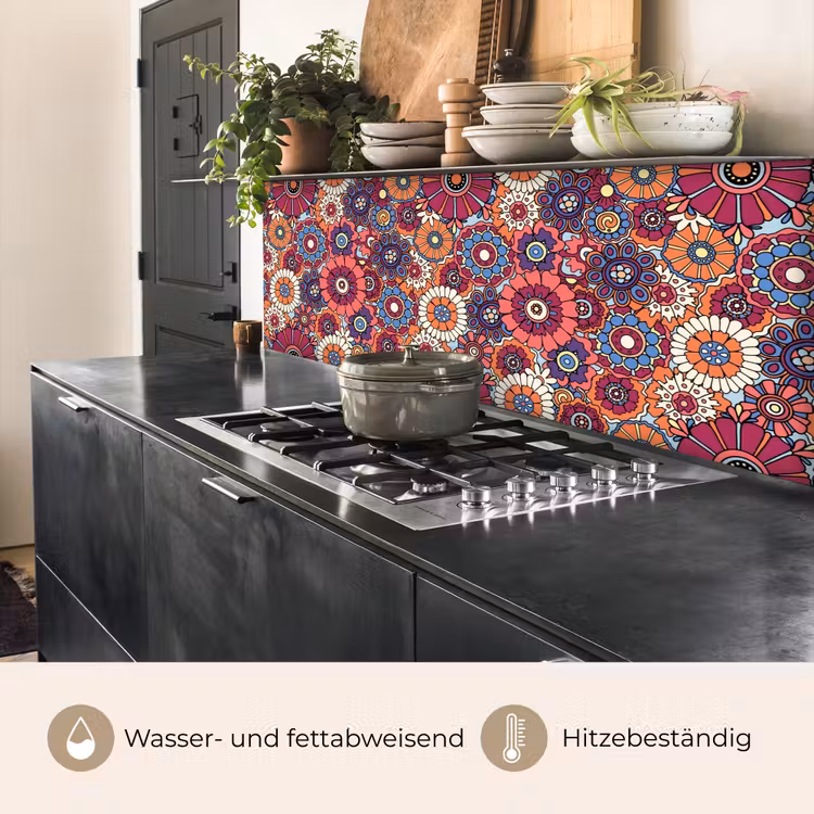 Vintage - Patronen - Bloemen - Planten keuken achterwand 2 middel 871 -usp_DE