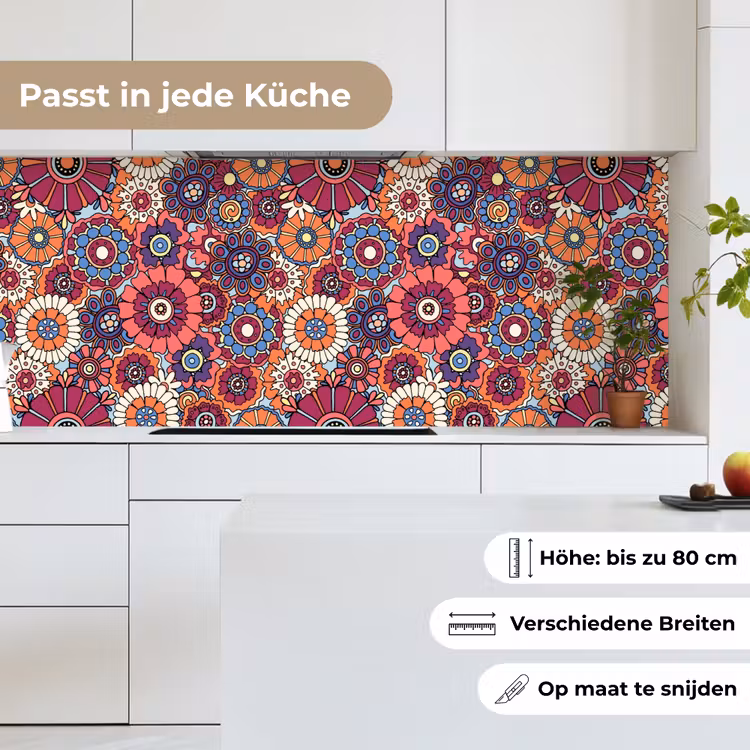 Vintage - Patronen - Bloemen - Planten keuken achterwand 2 middel 871 -sfeer4_DE