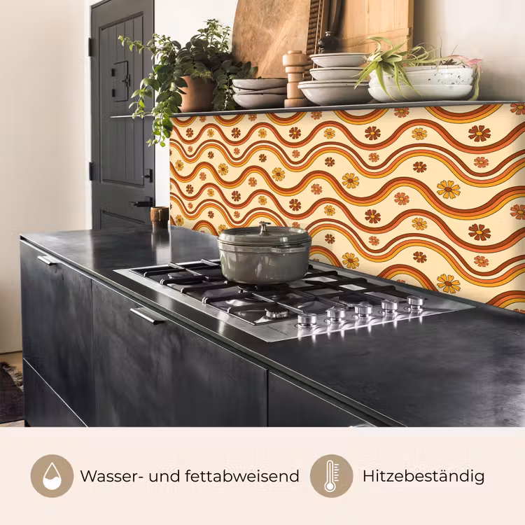Vintage - Patronen - Bloemen - Regenboog keuken achterwand 2 middel 871 -usp_DE