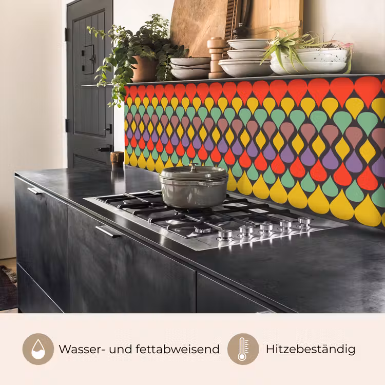 Vintage - Retro - Kleuren - Patronen keuken achterwand 2 middel 871 -usp_DE