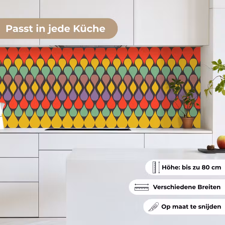 Vintage - Retro - Kleuren - Patronen keuken achterwand 2 middel 871 -sfeer4_DE