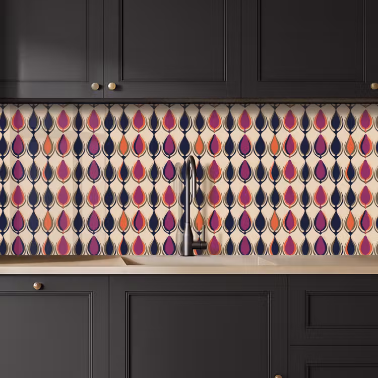 Vintage - Retro - Kleurrijk keuken achterwand 2 middel 871 -sfeer1