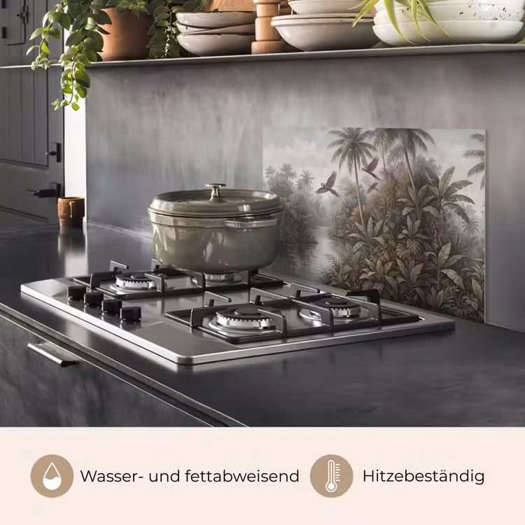 Vogel - Vliegend - Tropisch - Landschap - Klassiek keuken achterwand spatscherm klein -usp_DE