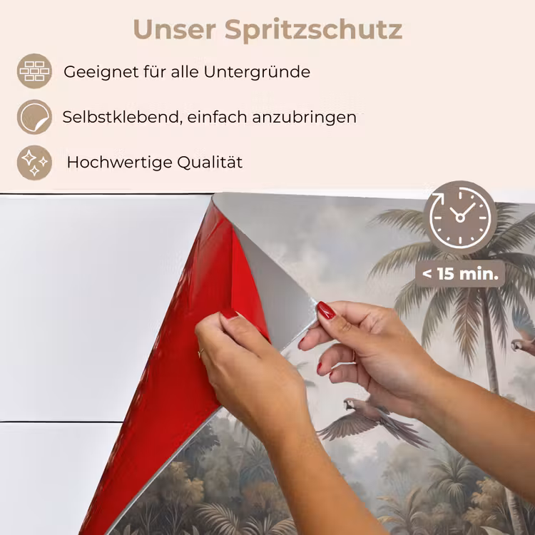 Vogel - Vliegend - Tropisch - Landschap - Klassiek keuken achterwand spatscherm klein -spatscherm_DE