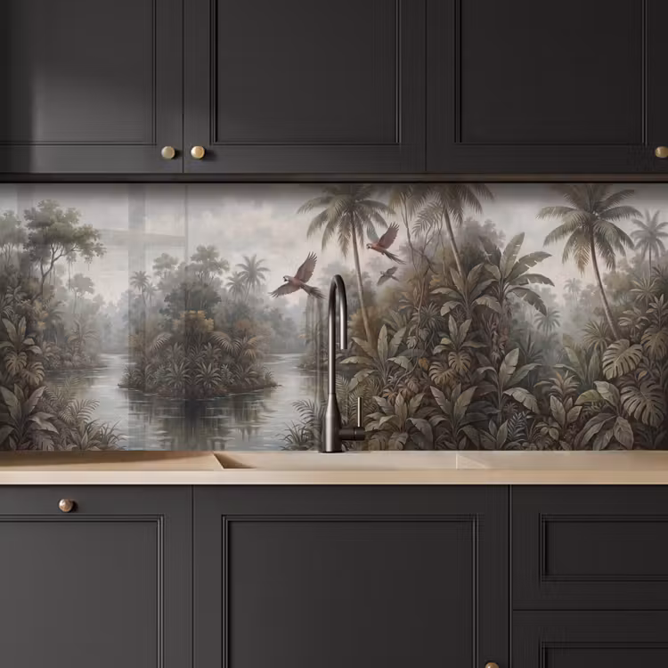 Vogel - Vliegend - Tropisch - Landschap - Klassiek keuken achterwand 2 middel -sfeer1