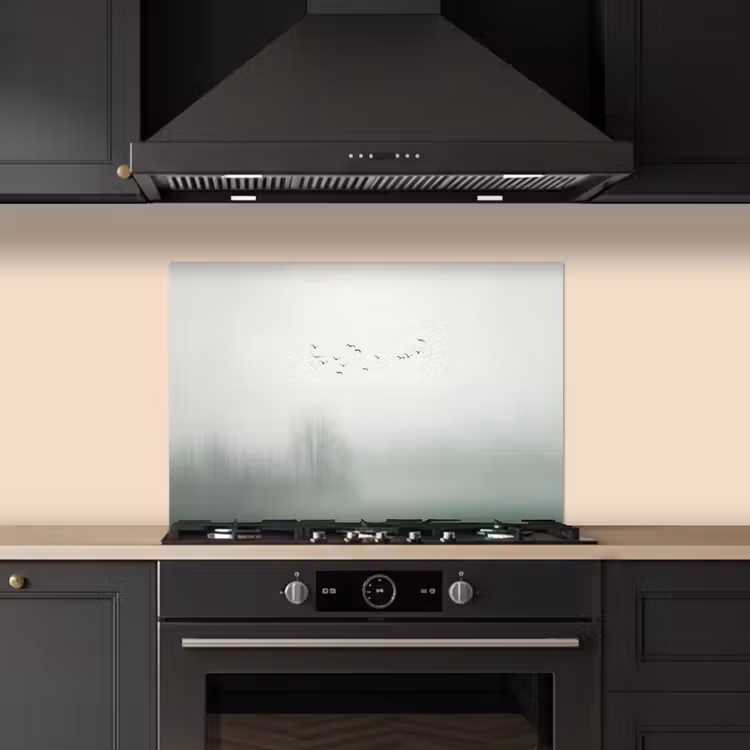 Vogel - Vlucht - Natuur - Minimalistisch keuken achterwand spatscherm klein -sfeer1